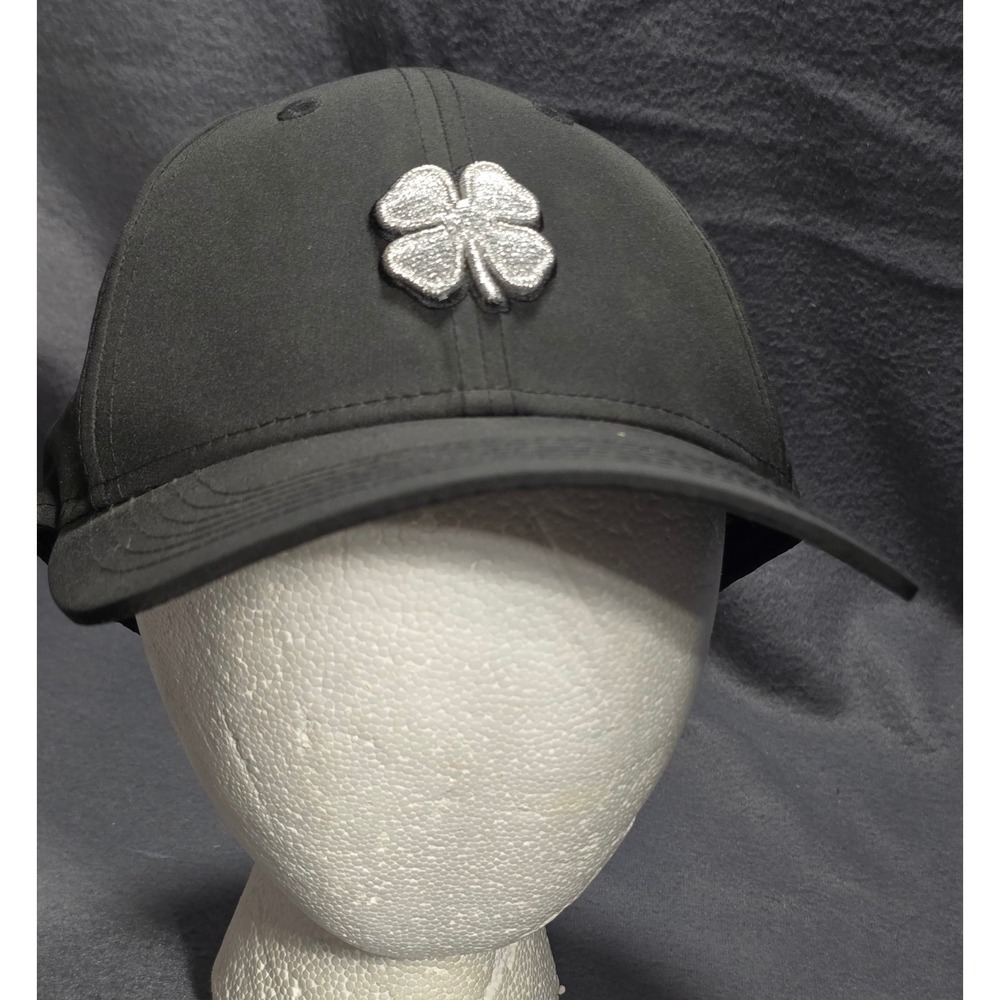 Black Clover Live Lucky‎ Black Hat Four Leaf Clover Baseball Cap Elastic Strap